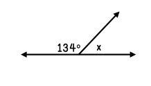 What is the value of x? (Do not put in the degree symbol)-example-1