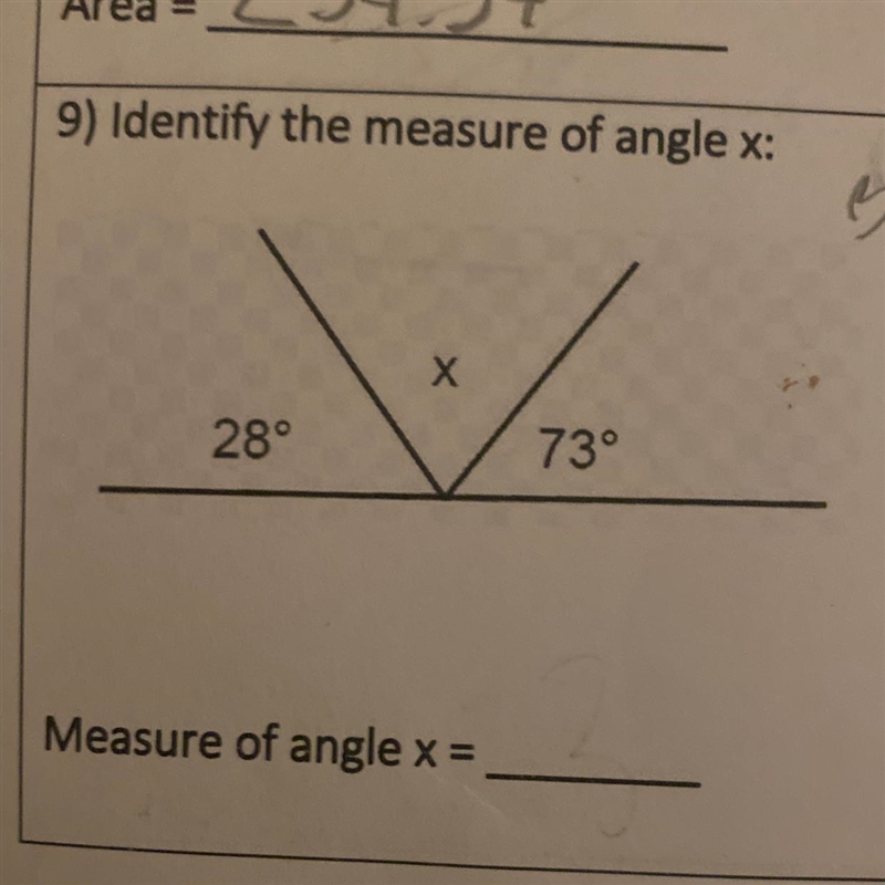 Identify the measure of angle x please show work Bc I have too-example-1