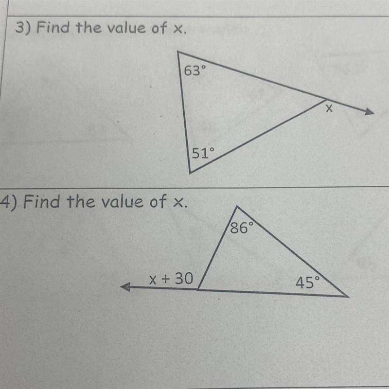 ) Find the value of x. V X+2 91° 44°-example-1