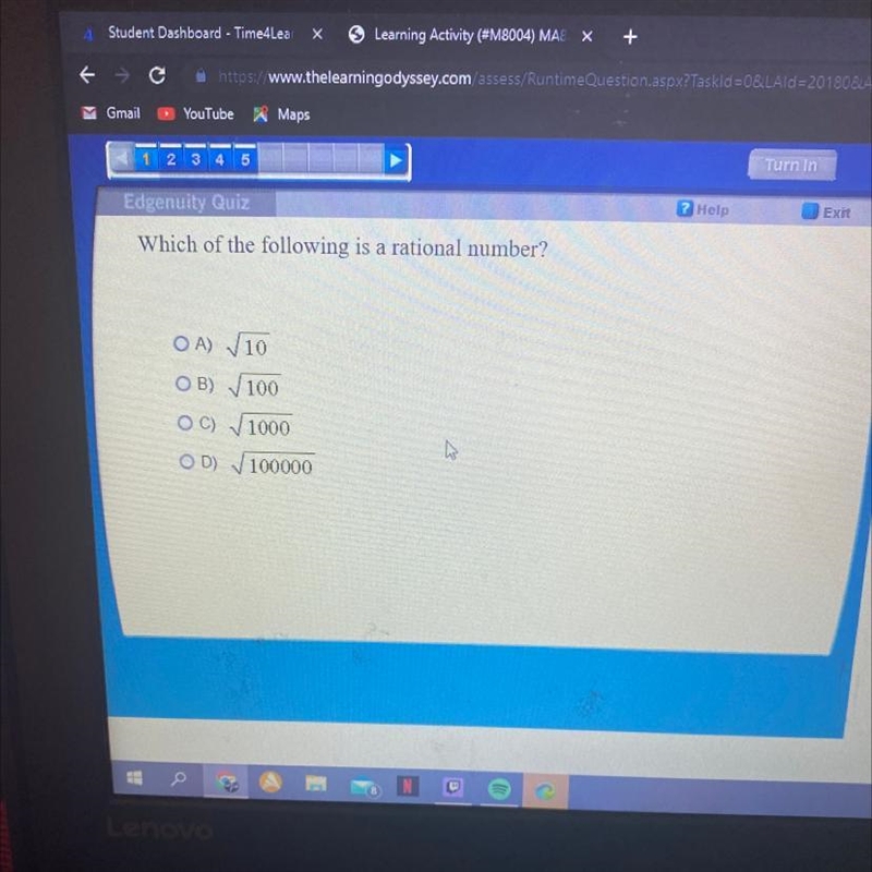 Which of the following is a rational number?-example-1