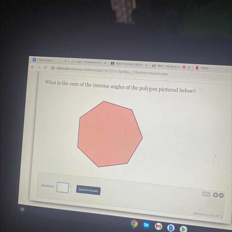 What is the sum of the interior angles of the polygon pictured below?-example-1