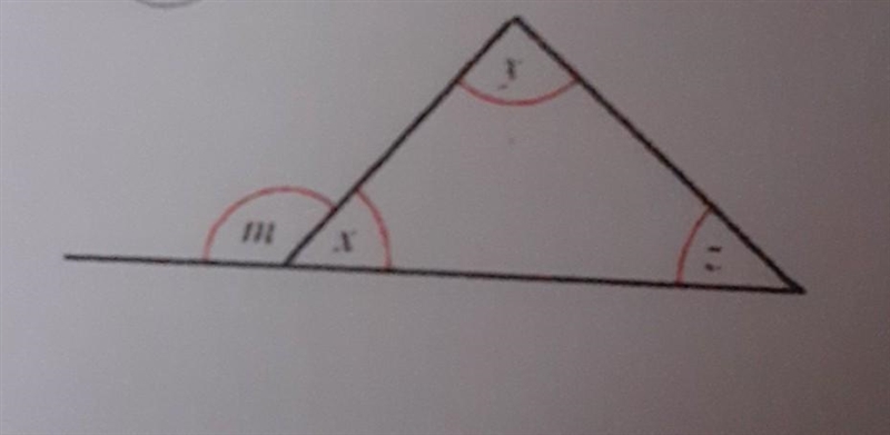 Is each statement true or false? Explain your answers A. m \: = x B. z \: = x + y-example-1