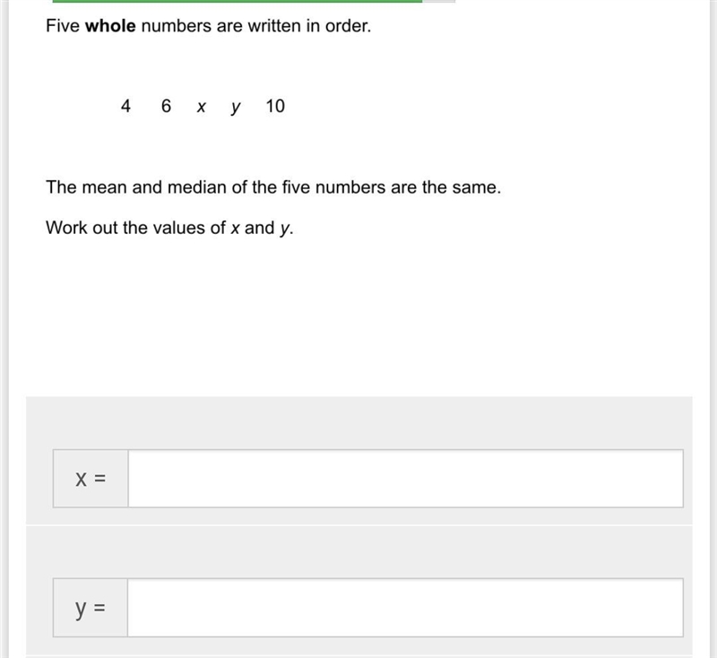 Five WHOLE numbers are written in order-example-1