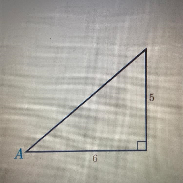 Please help! Find the measure of angle A. Round your answer to the nearest hundredth-example-1