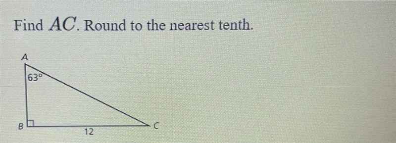 Find AC. Round to the nearest tenth.-example-1