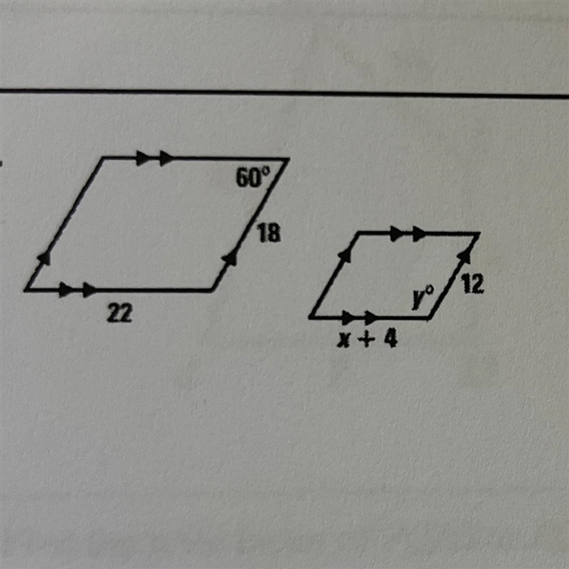 WORTH 50 points pls answer. The two polygons are similar. Find the values of x and-example-1