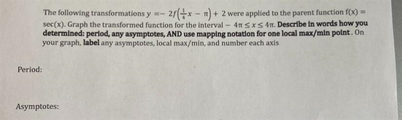 (No need to graph unless want to)Determine the period and asymptotes please grade-example-1