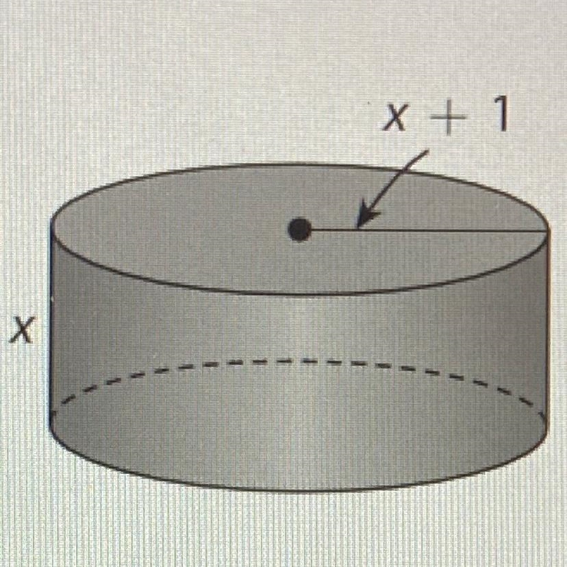 Find the volume of the three-dimensional figure in terms of x.-example-1