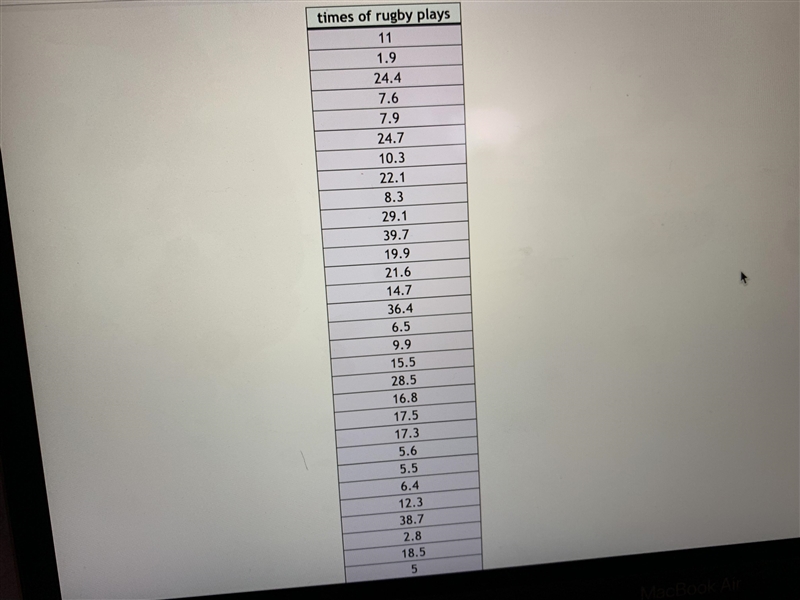 Data collected on the time it takes in seconds for 83 randomly selected passages of-example-2