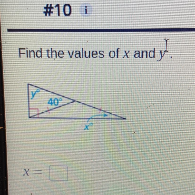 Find the values of x and and y-example-1