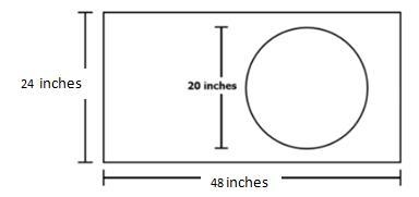 Kevin is remodeling his bathroom. He needs to cut a circular hole out of a countertop-example-1