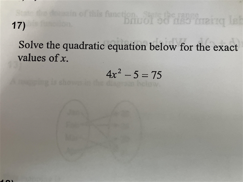 Solve the quadratic equation below for the exact values of x.-example-1