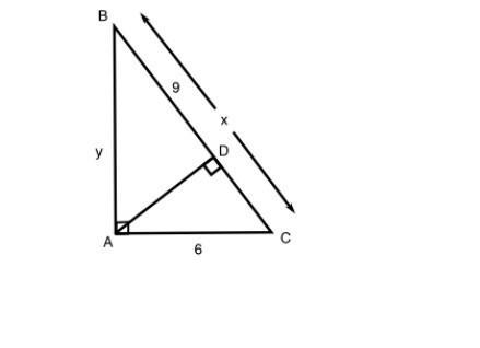 Given ￼ABC find the values of x and y. In your final answer, include all of your calculations-example-1