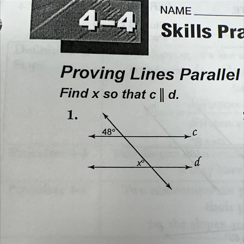 Find x so that c || d-example-1