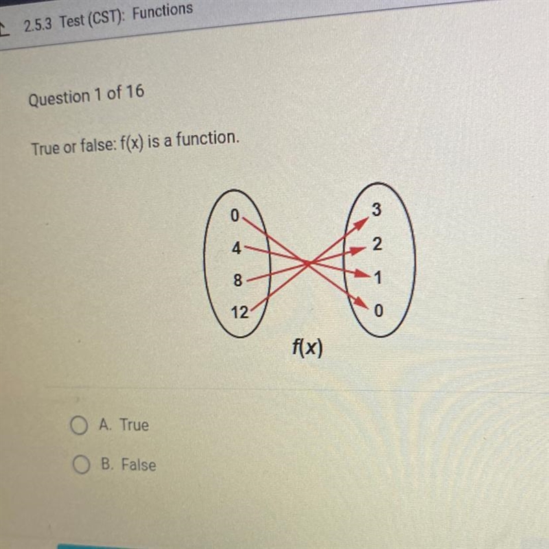 True or false: f(x) is a function.-example-1