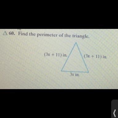 Find the perimeter of the triangle .-example-1