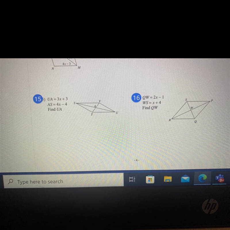 Find the measurement indicated in each parallelogram.-example-1