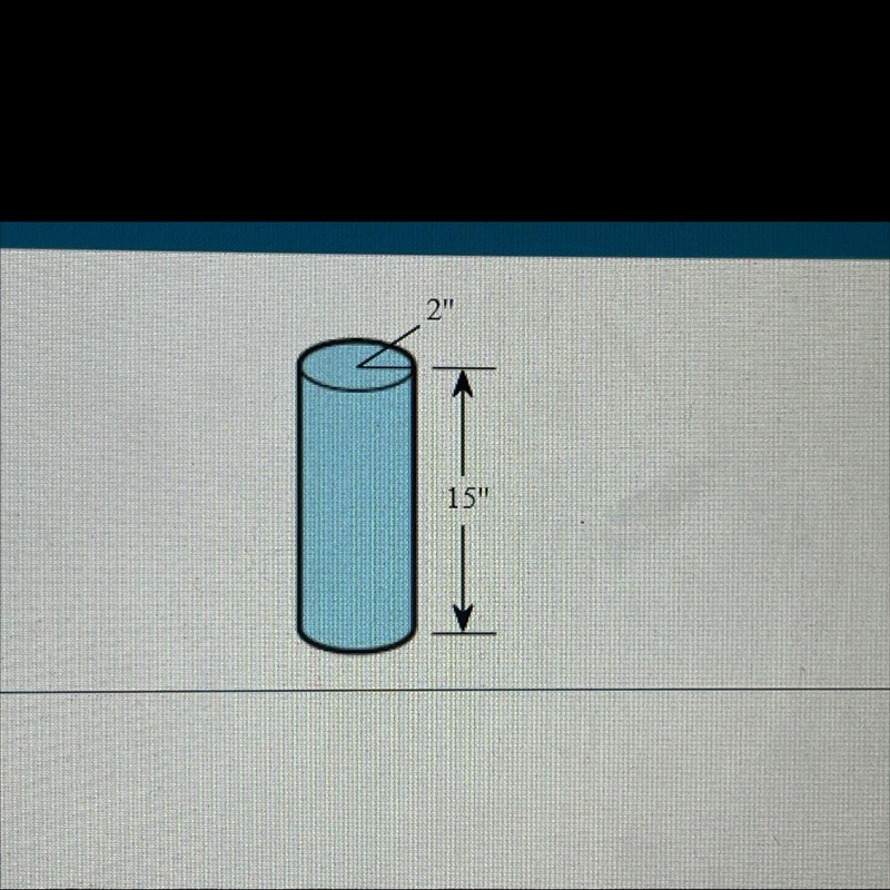 Find the lateral surface area and volume of the cylinder shown in the picture and-example-1