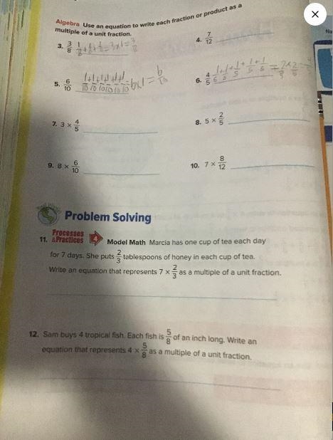 Use an equation to write each fraction or product as a mutiple as a unit fraction-example-1