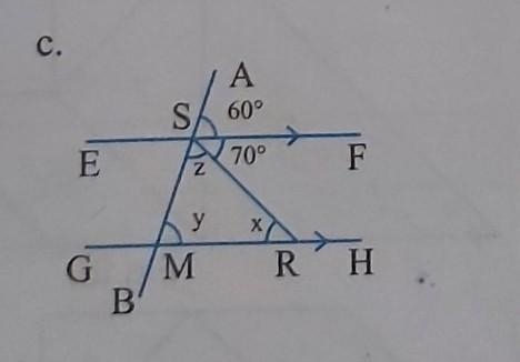 Find the value of A , B and C from the following figure​-example-1