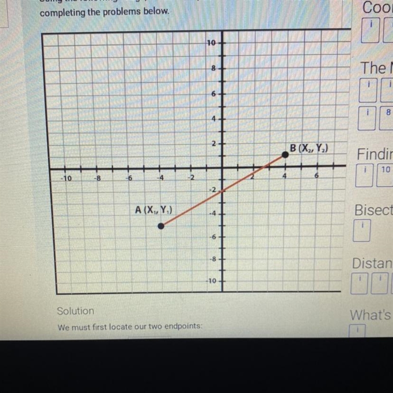 Somebody help me please I have to find the midpoint of the line-example-1