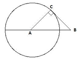 If AB = 55, and BC = 49, find the length of the radius to the nearest tenth. Assume-example-1