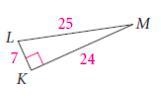 What is the ratio for sinM (Look at the picture) A) 7/24 B) 7/25 C) 25/24 D) 24/25-example-1