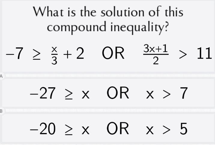 What is the solution of this compound inequality?-example-1