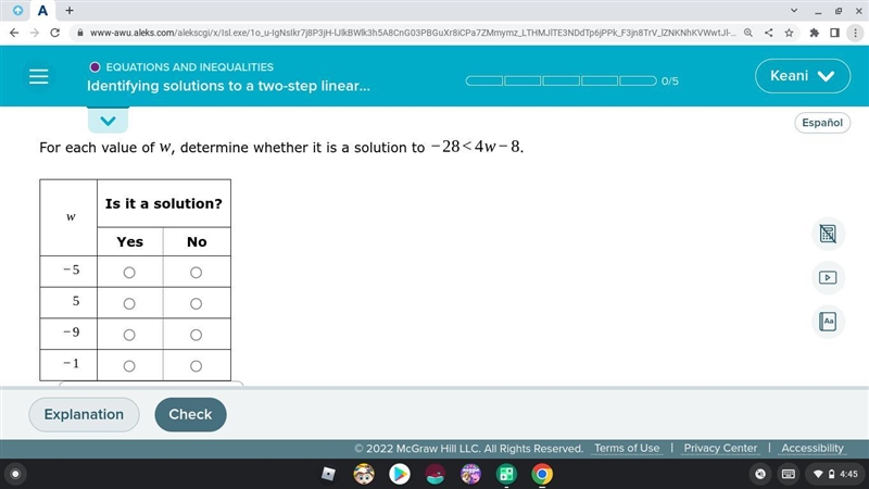 PLS HELP ME IT IS DUE TODAY For each value of , determine whether it is a solution-example-1