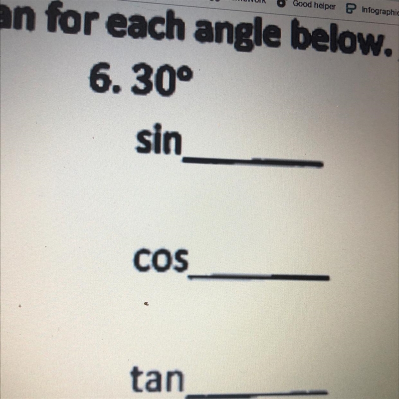 Find the exact value of sim,cos, and ya for the angle below. Simply all roots.-example-1