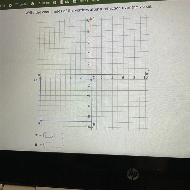 You need to reflection it over the y - axis , please help-example-1