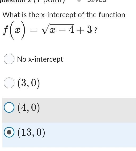 What is the x intercept of the function​-example-1