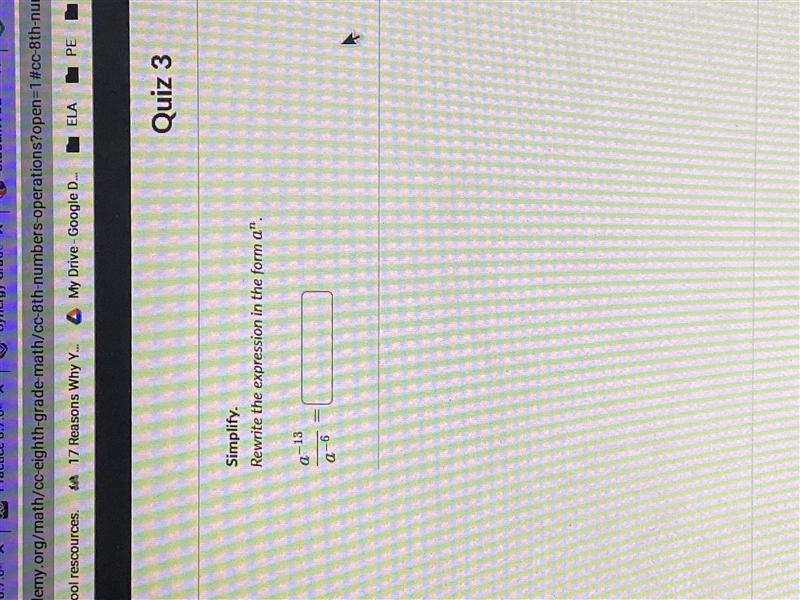 Rewrite the expression in a to the power of n form-example-1