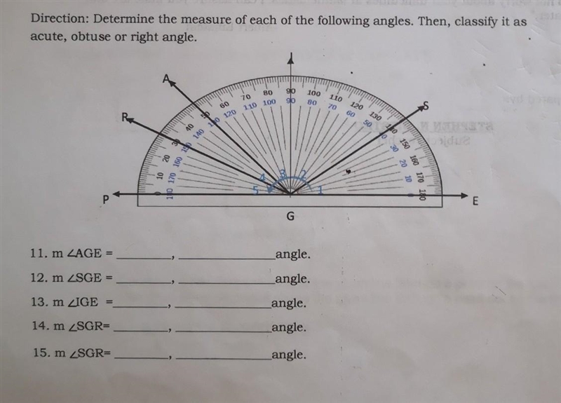 Direction: Determine the measure of each of the following angles. Then, classify it-example-1