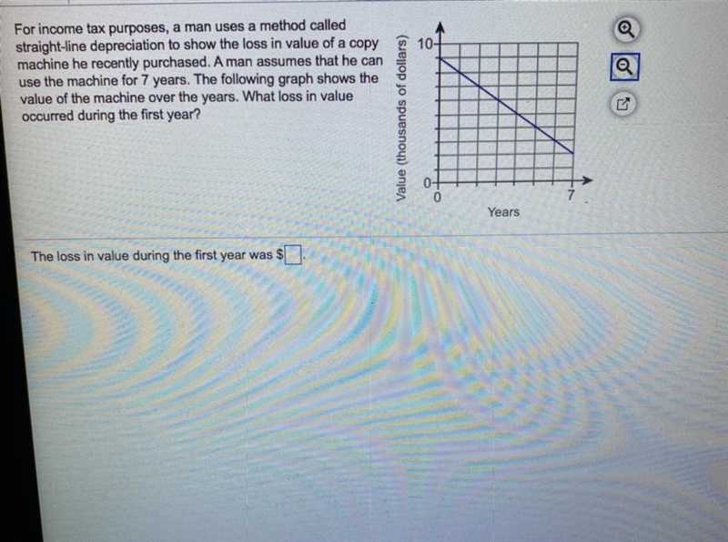 I need help finding what was the loss in value during the first year ?-example-1