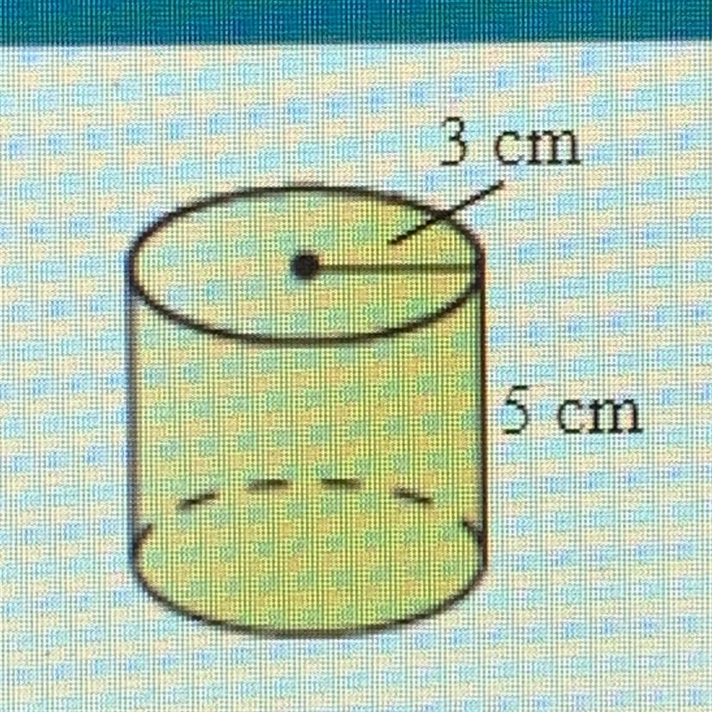 Find the surface area of the cylinder. Type an exact answer in terms of pi.-example-1