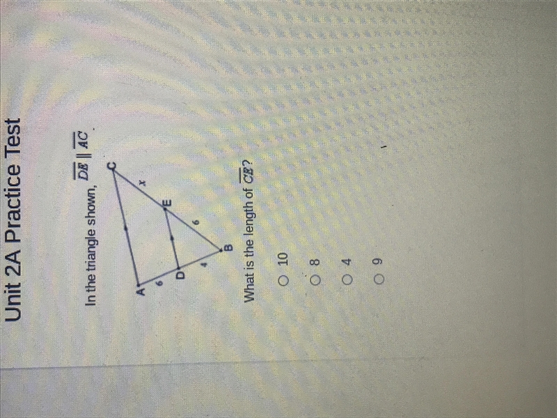 Need help with this question ASAP! What is the length of CE?-example-1