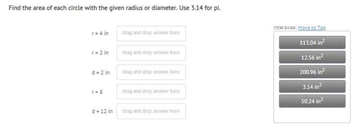 Find the area of each circle with the given radius or diameter. Use 3.14 for pi.-example-1