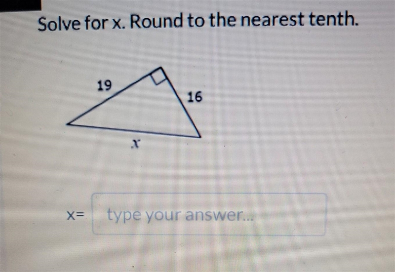 Solve for x. Round to the nearest tenth.​-example-1