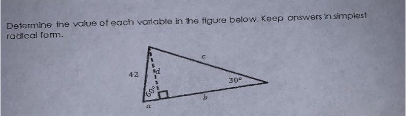 Determine the value of each variable in the figure below. Keep answers in simplest-example-1