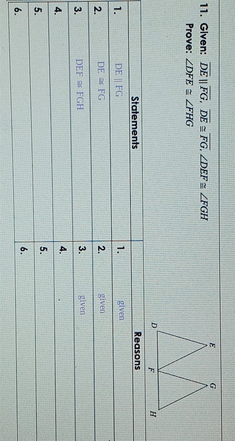 Writing CPCTC Proofs: I already have the given statements, i just need these other-example-1