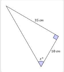 ⚠ Use the tangent ratio to find the size of the angle marked x, correct to the nearest-example-1