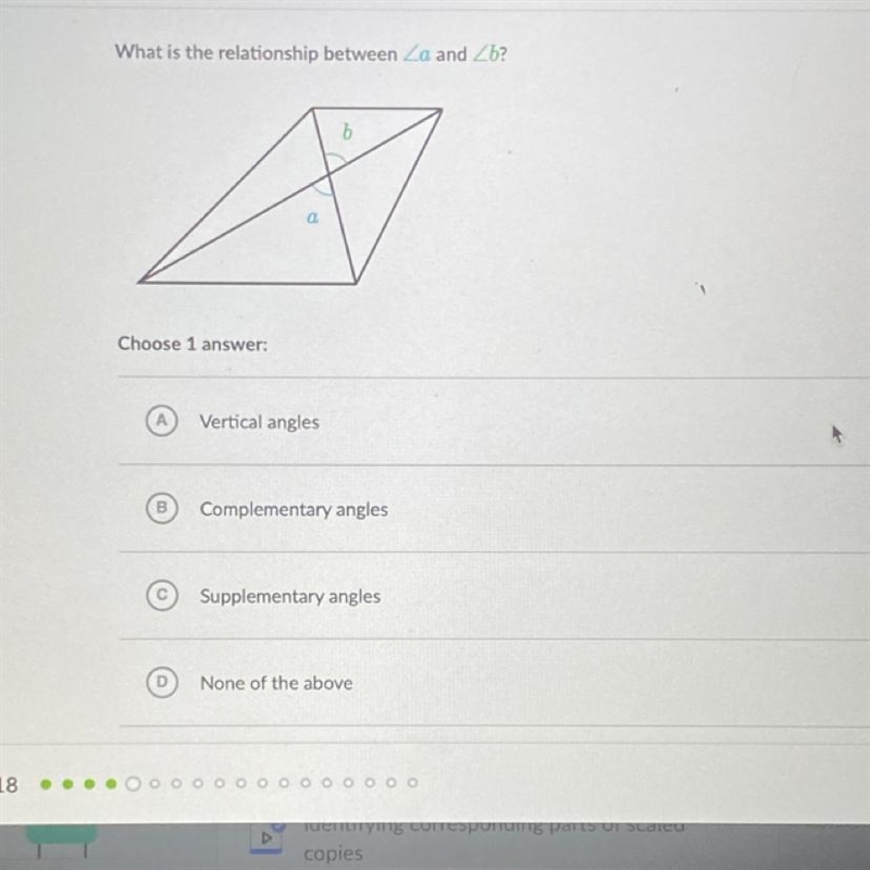 What is the relationship between a and b?-example-1