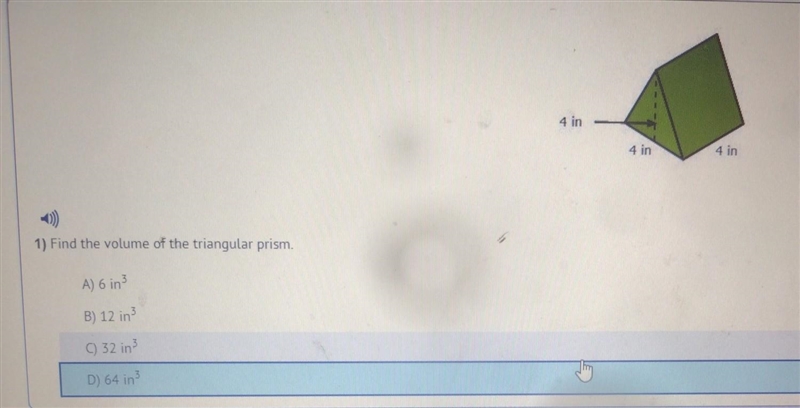 Find the volume of the triangular prism ​-example-1