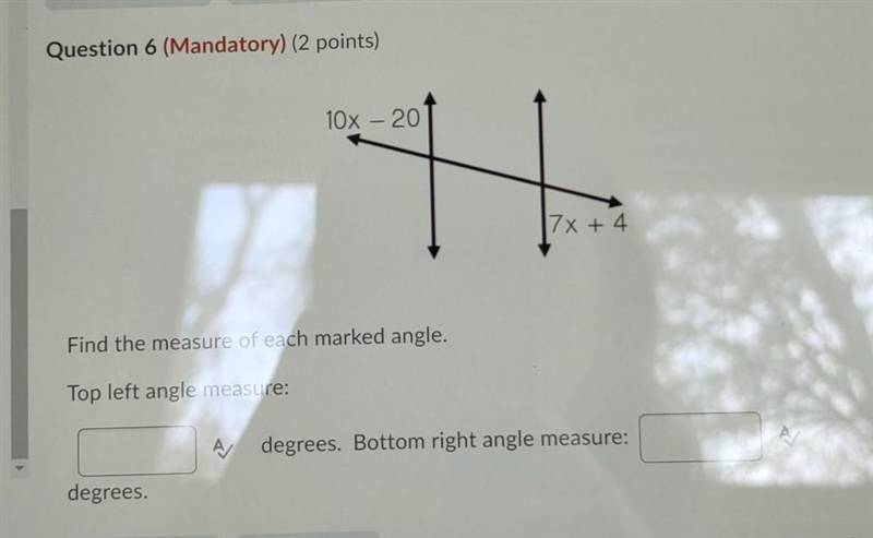 Plsss help, I've been stuck on this problem for a while find the measure of each marked-example-1