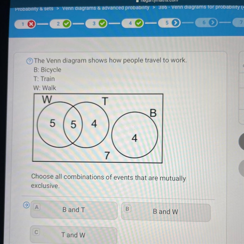 The Venn diagram shows people go to work-example-1