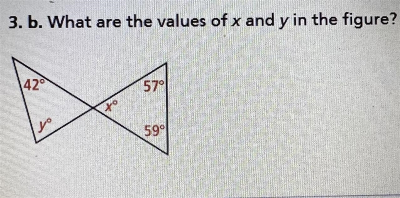 What are the values of x and y in the figure ?-example-1