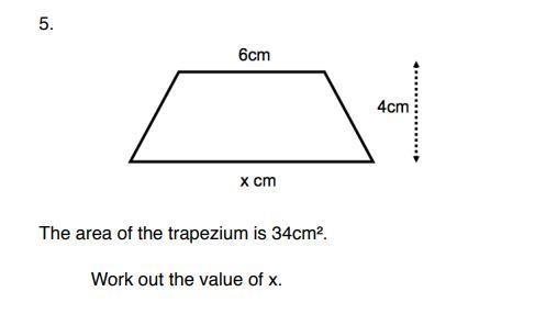 Can someone help me answer this question about area of trapezium-example-1