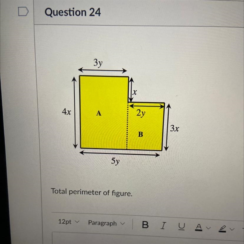 Total perimeter of figure-example-1