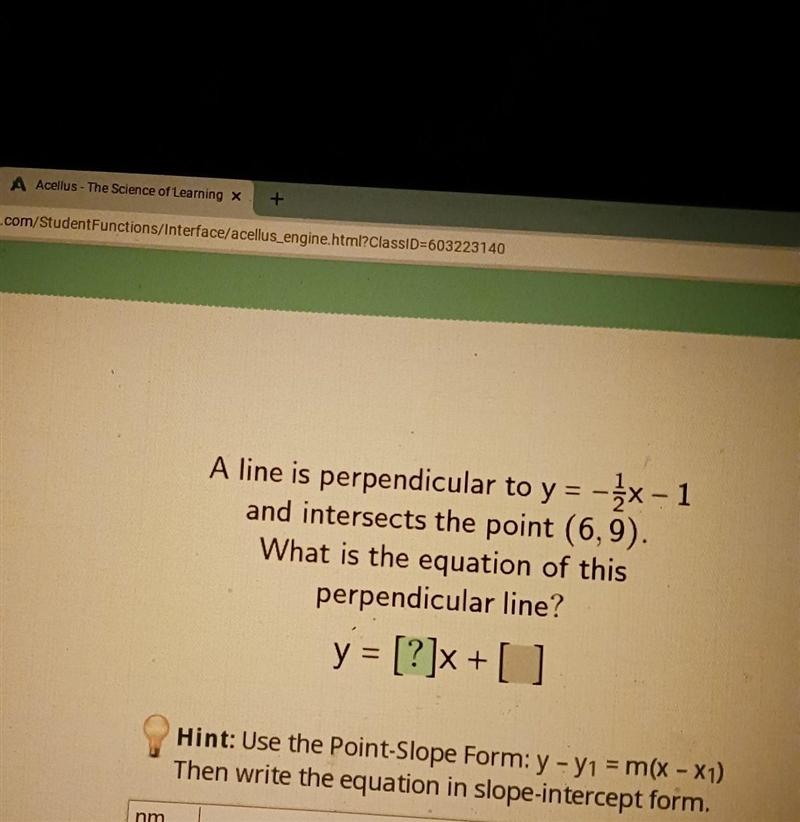 Write the equation in slope-intercept form. ​-example-1